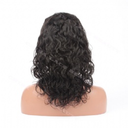 Lace Front Wig Indian Remy 12inches 1# natural curl
