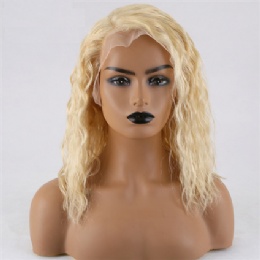 Lace Front Wig, Loose Curl, Blonde 14in bob