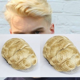 Men's Wig 8x10 Human Hair 613 Color Swiss Lace Toupee