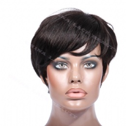 Machine weft made wigs short style