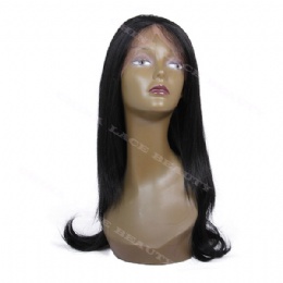 Machine weft made wigs natural straight