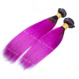 machine weft ombre black purple