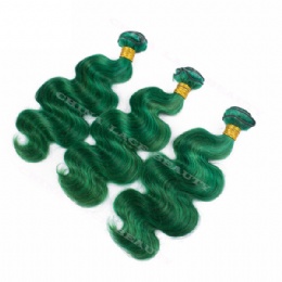 machine weft green body wave