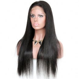 Silky straight brazilian virgin hair 5x5 HD lace wigs 150% thick density pre-plucked hairline
