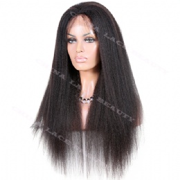 Full Lace Wig Virgin Human Hair Italian Yaki