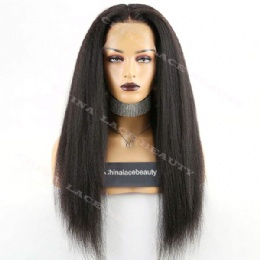 Kinky Straight Brazilian Virgin Hair New 13x6 HD Lace Wigs 150% thick density pre-plucked hairline