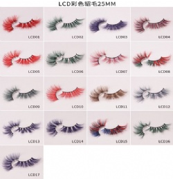 Colorful 25mm 3D Mink Eyelashes