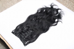 Virgin Human Hair Clip In Indian Human Hair Extensions