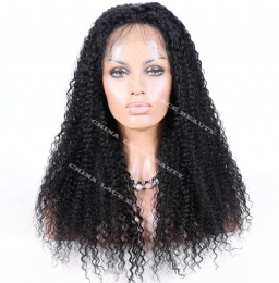 6inches Lace Front Wig, Indian Remy Hair, Kinky Curl