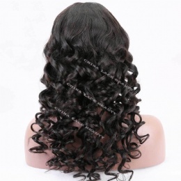360 Lace Wig, 22in Natural Color Curly Hair