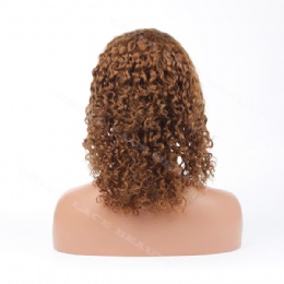 Lace Front Wig Indian Remy 12inches 4# curly