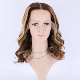 13x6 HD Lace Wigs 14in Brown Highlighted Blonde