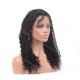 Lace Front Wig Indian Remy 18inches deep wave